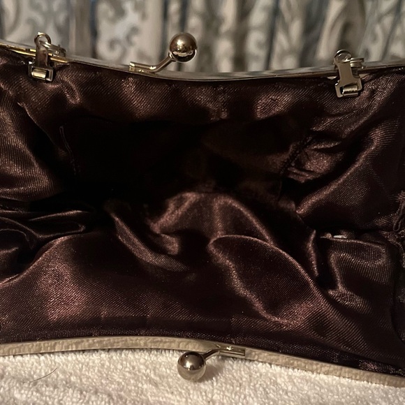 Beautiful Brownish/Gray Beaded Evening Bag - Picture 7 of 10